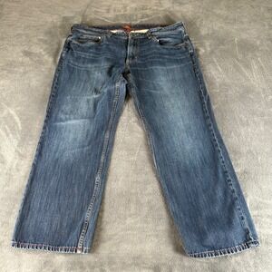 Tommy Bahama Barbados Authentic Straight Jeans Mens 42x30 Blue Denim Medium Wash